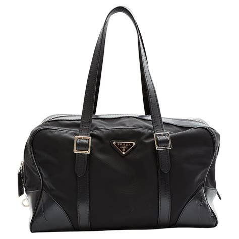 prada black travel bag polyester|mini duffle bags by Prada.